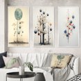 thumbnail image 1 of Designart "Vintage Illustration Geometric Tree of Wisdom II" Modern Geometric Framed Wall Art Set Of 3 - Blue Abstract Frame Gallery Set For Office Decor, 1 of 6