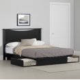 thumbnail image 1 of South Shore Step One Full/Queen Platform Bed and Headboard Set, in Pure Black, 1 of 13
