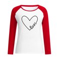 thumbnail image 4 of Ketyyh-chn99 Camisoles pour Femmes Mode Tendance Ample Mignon T-Shirt à Manches Longues Col Rond pour Femmes Rouge,3TG, 4 of 4