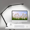 thumbnail image 1 of LED Desk Lamp with Clamp, Architect Desk Lamp with Dual Light and Adjustable Swing Arm, Clip-on Eye-Care 4 CCT Modes & 5 Brightness Levels Table Light Modern Computer Li, 1 of 6