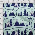 thumbnail image 3 of oneOone Cotton Jersey Sky Blue Fabric Mountain Pattern Sewing Craft Projects Fabric Prints By Yard 58 Inch Wide, 3 of 5
