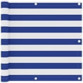 thumbnail image 1 of Écran de Balcon Écran d'Intimité Pare-Vent de Jardin Écran de Protection Imperméable Écran d'Intimité Extérieur Blanc et Bleu 90x600 cm Tissu Oxford, 1 of 4