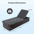 thumbnail image 4 of Costway 2 PCS Chaise Lounge with 4-level Backrest Heavy-Duty Metal Frame Seat Cushion Grey, 4 of 8