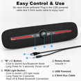 thumbnail image 3 of Computer Speakers for Desktop, USB Powered Bluetooth PC Speaker with LED Light, 3.5mm Aux Soundbar with Rotary Volume  Button for Laptop Monitor Office Music Game Gray, 3 of 8