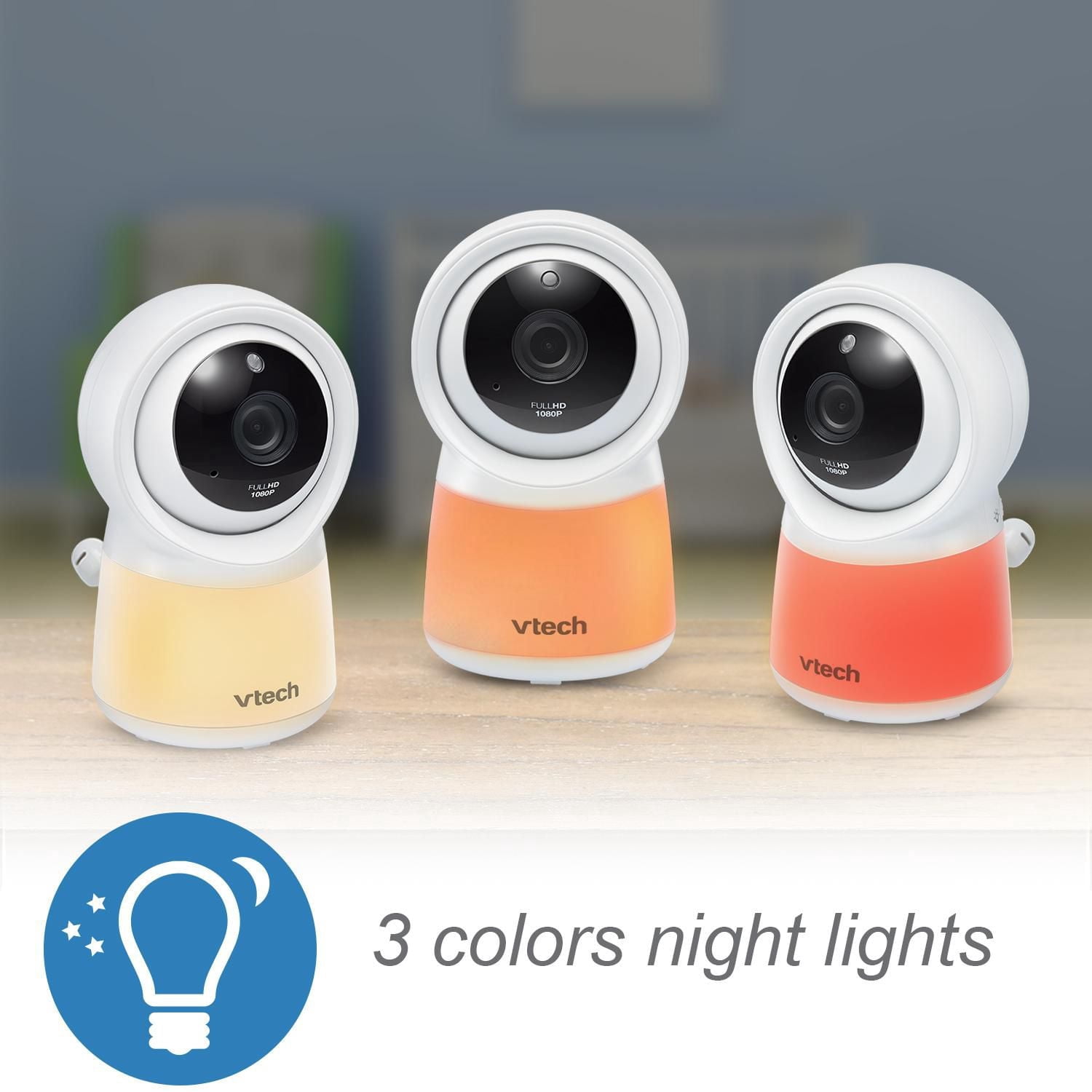 VTech RM5754-2HD Smart Wi-Fi Video Baby Monitor with 5” display and 1080p HD Camera, Built-in night light & 2 Camera, White