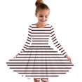 thumbnail image 1 of Robe Évasée d'Hiver pour Petites Filles à Manches Longues, Col Ras du Cou, Robes Décontractées pour Enfants, 1 of 4