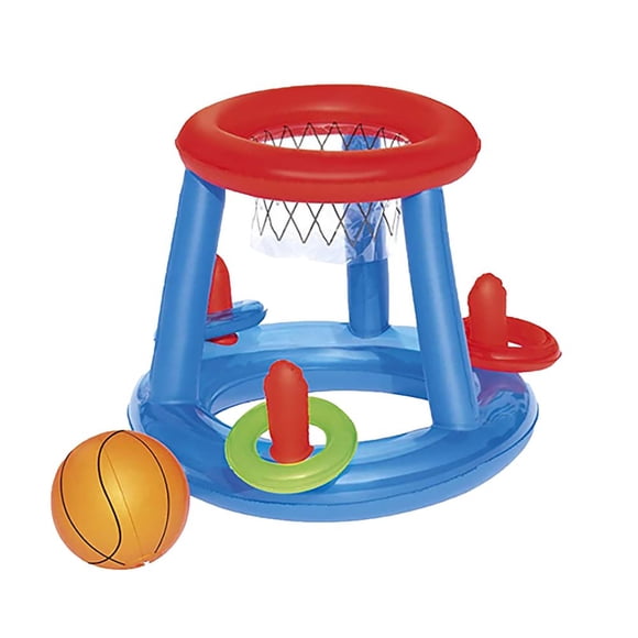 LEEYNEER Panier de Basketball de Piscine 2 en 1 Gonflable Flottant Panier de Basketball Croix Jouets d'Eau Ensemble de Jeux Interactifs (1 Pcs)
