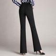 thumbnail image 2 of XZNGL Womens Trousers Plus Size Bell Bottom Trousers Ttraight Tigh Waist Work Pants, 2 of 7