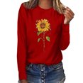 thumbnail image 1 of Jsaierl Chandails en Molleton à Imprimé Tournesol pour Femmes Mignons Manches Longues Col Rond Chandail Tendance Décontracté Tops Amples Automne Hiver Chemises Chaudes et Confortables, 1 of 6