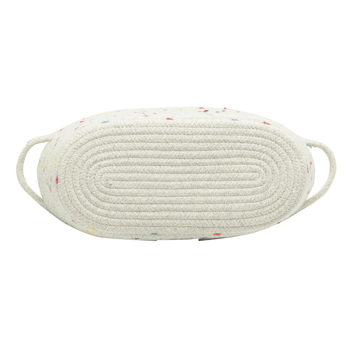 Zenna Home Cotton Rope Storage Basket, Light Grey
