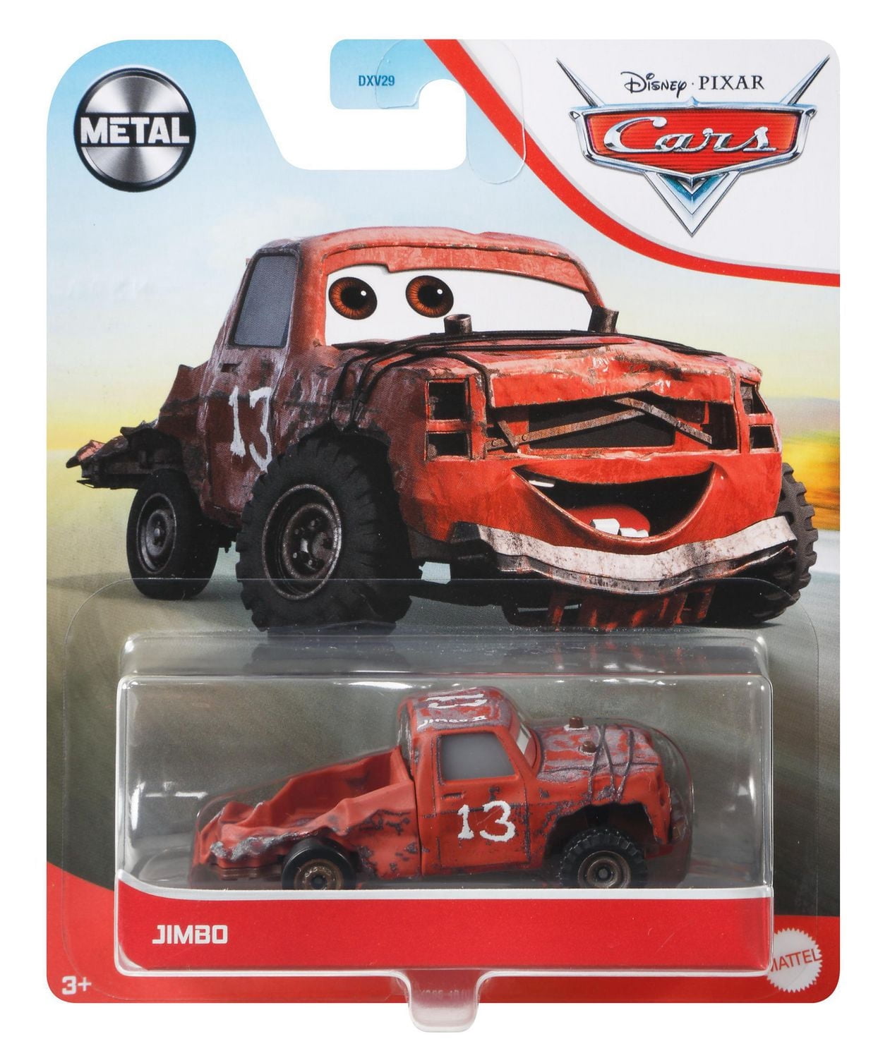Véhicule Cars Jimbo a l'échelle 1:55 du Disney Pixar