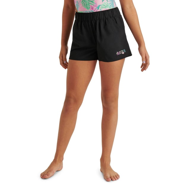 Short de planche de couleur unie Justice pour filles