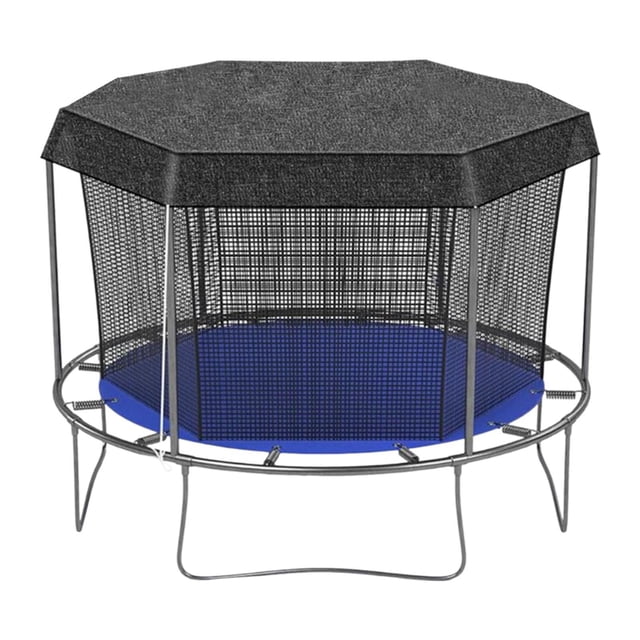 Siruishop Trampoline Cover Keep Cool Convenient Practical for Round Trampoline Playing 14 Feet For 8 Rods
