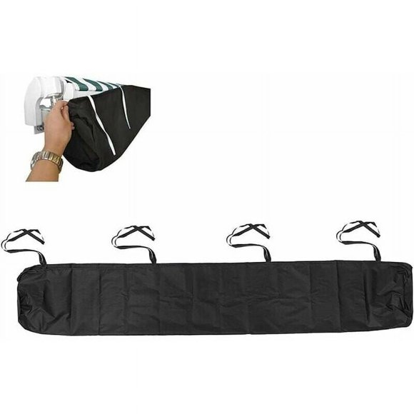 Complete Protection for Outdoor Awning, All-Season Use Gray Canopy Cover 420D, Dustproof Waterproof Cover with Adjustable Drawstring for Windproofing, Easy to Clean and Carry