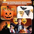 thumbnail image 3 of Youkk 25 Pcs/ensemble Pochoirs d'Halloween pour Dessiner des Visages de Citrouille Divers Modèles Réutilisables Taille Appropriée 1Ensemble, 3 of 6