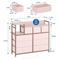 thumbnail image 3 of BeesClover Commode Moderne en Tissu de 39 Pouces, Meuble Télé avec Tiroirs, Station de Recharge Multifonction, Commode pour Chambre, Salon, Couloir, 3 of 9