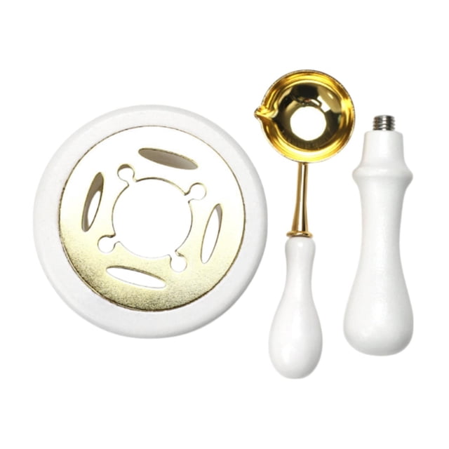 GUOOL Kit de Scellage Pot de Fusion Léger pour Lettres DIY Invitations de Mariage Blanc