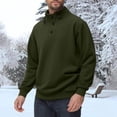 thumbnail image 1 of Timegard Mens Sweatshirts Fuzzy Fall Winter Stand Collar Pullover Button Long Sleeve Casual Comfy Tops, 1 of 8