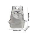 thumbnail image 3 of Unisex Backpack For Junior High High School Students Large Capacity Travel Bag Simple Design Durable School Bag Laptop Book Carrier Grey Color F-039 Grey, 3 of 6