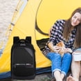 thumbnail image 1 of Large Capacity Laptop Backpack 16 Inch | Multi-Compartment Linen Travel Bag | USB Charging Port | Adjustable Padded Straps | Ventilated Back | Unisex Outdoor Hiking Work Pack | 44x30x18cm | 1 Pc, 1 of 9