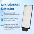 thumbnail image 2 of Blowing Breathing Tester Portable Alcohol Tester Mini Alcohol Detector with Intelligent Interaction Only 7.5g, 2 of 5