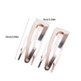 thumbnail image 4 of QualitChoice Hair Ornaments Iron Material Hair Accessories Side Clip Snap Fastener Clip Silver 1Set, 4 of 6