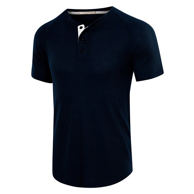 Mens Shirts Short Sleeve Mens Plus Size Shirts Solid Color Short Sleeve T-Shirts Button-Up Shirts