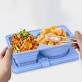thumbnail image 1 of PRETXORVE Silicone Reusable Snack Container with Lids 2025 Double Compartment Condiment Containers for Snack, 1 of 8