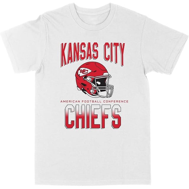 NFL Kansas City Chiefs Retro Helmet Design White Medium T-Shirt
