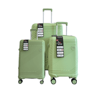 TRAVLR Elite  3-Piece (20"24"28") Expandable Lightweight Luggage Set with TSA Lock, Aluminum Trolley & Mute Wheels  - Morning Green