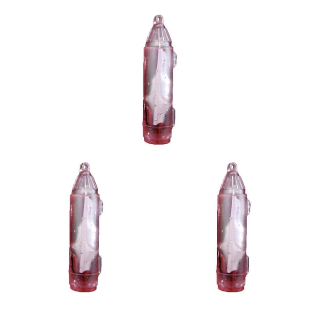 kurtrusly Mini Fishing Light Portable LED Underwater Fish Lure Lamp DIY Fishing Bait red 3Set