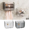 thumbnail image 1 of Storage Box with Flower Hook  Wall Mounted  Double Holes  Plastic Remote Control Glasses Storage Case  Household Supplies, 1 of 8