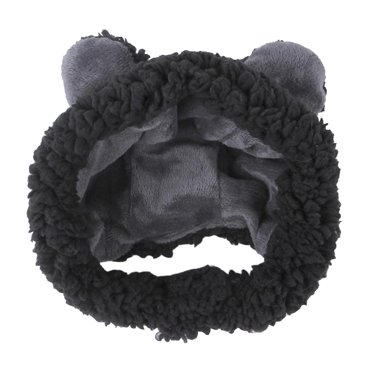 Tachiuwa Cat Costume Hat Small Pet Headwear Walking Party Cosplay Caps Pet Ears Warm Hats black