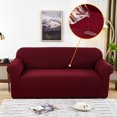 thumbnail image 1 of Stretch Sofa Slipcover Sofa Cover Furniture Protector Couch Soft with Elastic Bottom With Jacquard Fabric Small Checks Couch Covers, 1 of 7