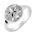 thumbnail image 1 of Bague en Argent Sterling Texturée en Dollar des Sables Taille 9 Pouces, 1 of 1