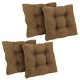 thumbnail image 1 of 19-inch Squared Microsuede Tufted Dining Chair Cushion (Set of Four), 1 of 2