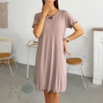 thumbnail image 5 of FAIWAD Robe de Nuit à Manches Courtes pour Femmes, Douce et Rembourrée, Robe de Nuit d'Été Courte, Robe de Pyjama Confortable, Robe T-Shirt, 5 of 5