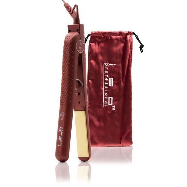 ISO Beauty ISOSGR-202-SMB Fer Plat 1.25 Pieds Fille Ensoleillée avec Céramique Jaune - Rouge