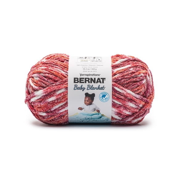 Bernat® Baby Blanket™ #6 Super Bulky Polyester Yarn, Red Ribbon 10.5oz/300g 220 Yards