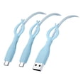 thumbnail image 2 of PRETXORVE Silicone Mobile Phone Data Cable Protective Cover Opposition Bend and Break Charging Cable Head Cover Piece Set Suitable for and Apples, 2 of 6