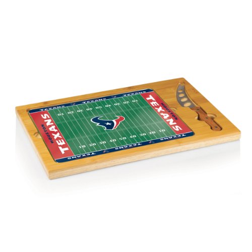 Houston Texans - Icon Cutting Board/Tray and Knife Set by Picnic Time (Football Design)