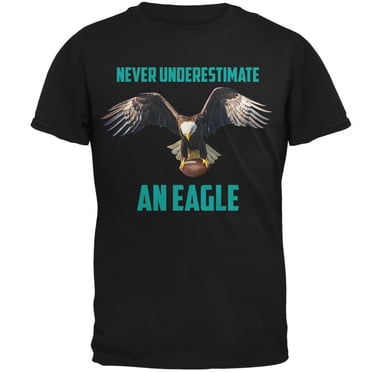 Never Underestimate An Eagle Flying Football Mens T Shirt