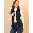 thumbnail image 3 of INSPIRE CHIC Veste Zippée pour Femme Sans Manches Anorak Gilet Utilitaire Veste avec Poches TP Noir, 3 of 6