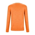 thumbnail image 4 of TJAZFJPA Chandails d'Automne pour Femmes 2024, T-Shirt Court en Laine, Col Rond, Manches Longues, Voyage, Randonnée, Pull, Chandails d'Automne pour Femmes 2024, Citrouille, 4 of 8