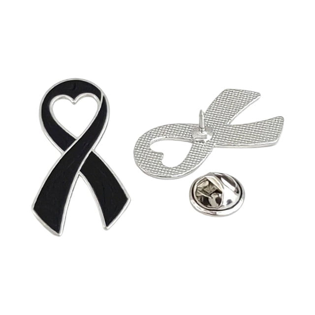 Elegant Black Ribbon Brooch Pin Metal Material for Memorial Service Sympathy Events Formal Occasion Clothing Accessory