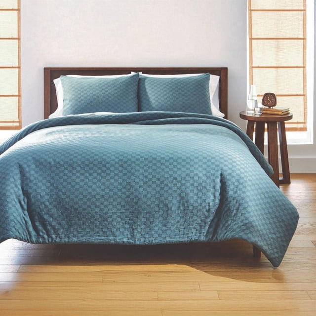 Bh&G 3Pc Comforter Set Full Queen Nimbus Blue
