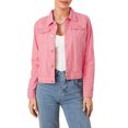 thumbnail image 2 of SUNSIOM Veste en Jean pour Femmes, Basique, Boutonnée, avec Poches Poitrine, Extensible, Ajustée, Manches Longues, 2 of 9