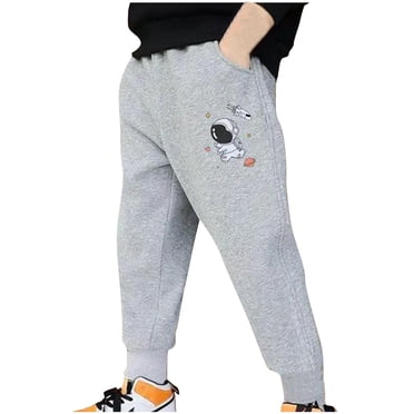 LOVZFMLL Boys Sweatpants Printed Straight-Leg Loose Fit Ankle Length Joggers for Casual Running Exercise Elastic Waist with Pockets Little Boys Clothes 9-10 Years