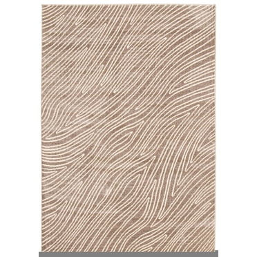 ECARPET Modern Area Rug for Dining Room, Living Room, Bedroom or Den Vector Taupe
