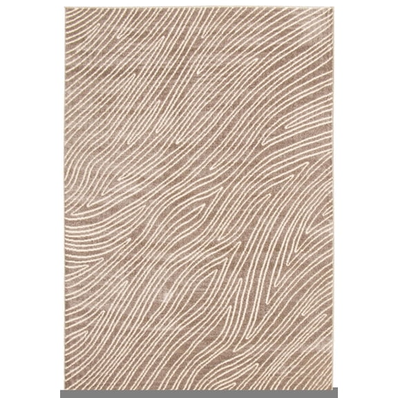 ECARPET Modern Area Rug for Dining Room, Living Room, Bedroom or Den Vector Taupe